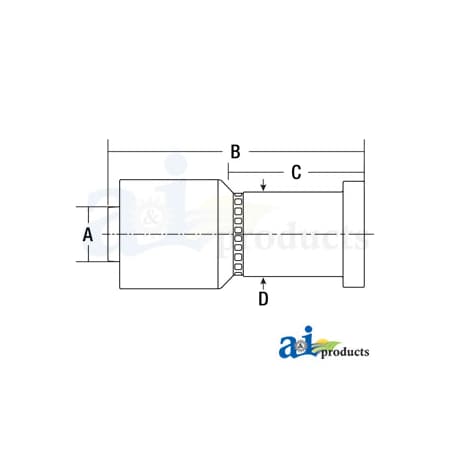 A & I Products (HW-C62) Code 62 Flange Head - Straight 5" x3" x3" A-C62-16-16-W